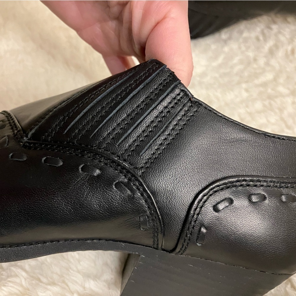 EUC Ellemenno Coastal Cowgirl Black Ankle Boots Booties Western Like New Sz 7.5M - Picture 2 of 11